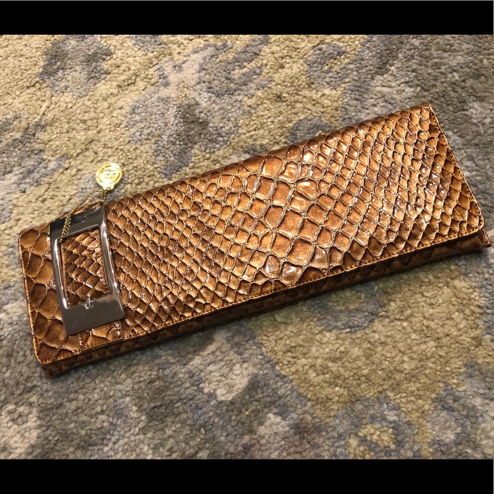 Big Buddha Crocodile Large Clutch